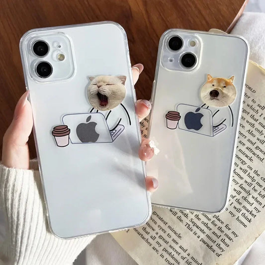 Funny Working Cats and Dogs Phone Case